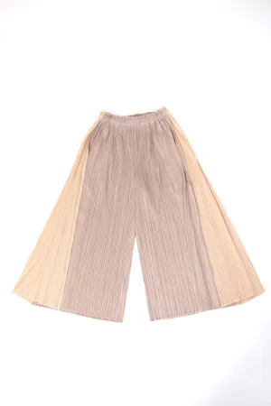 Pleats Please Two Tone Wide-Leg Pants