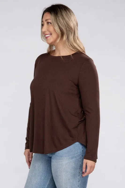 Plus Long Sleeve CrewTop