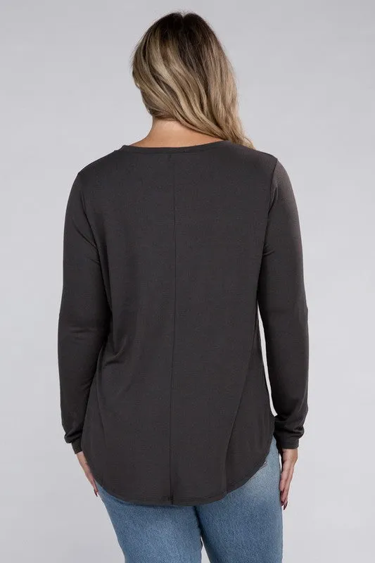Plus Long Sleeve CrewTop