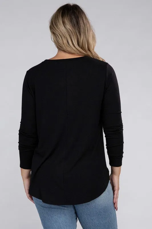 Plus Long Sleeve CrewTop