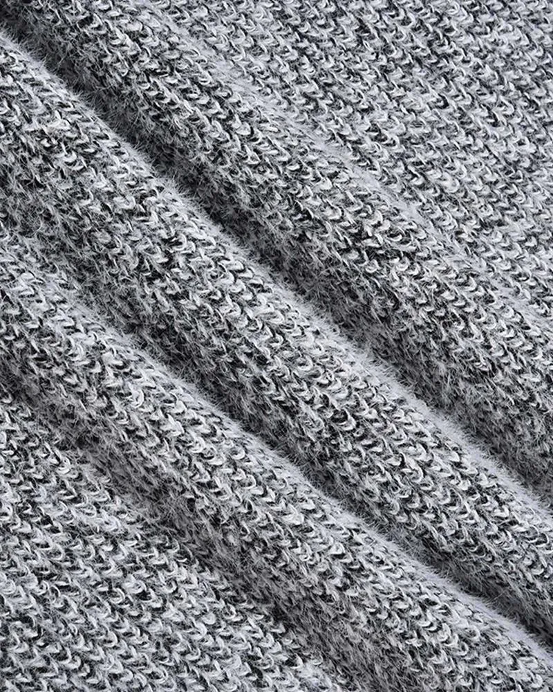 Pocket Design Fuzzy Knit Hooded Cardigan
