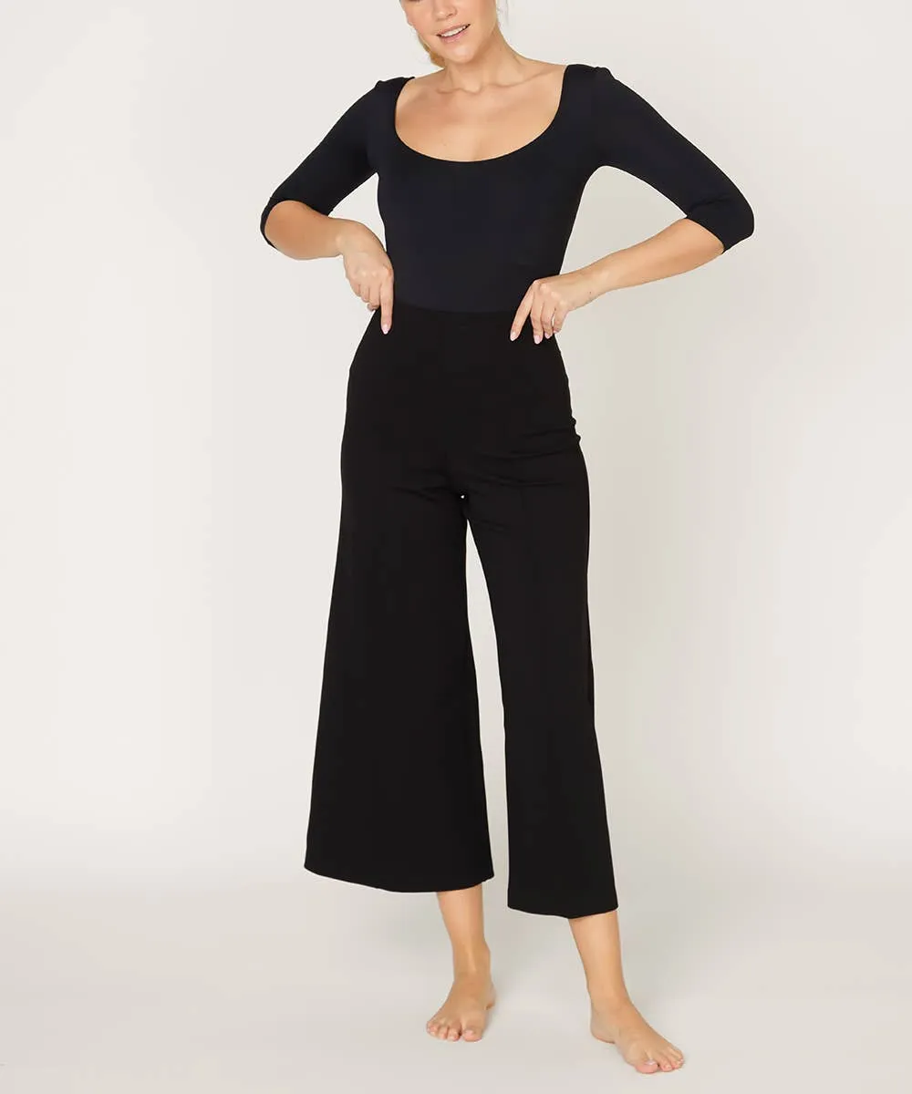 Ponte Wide Leg Ankle Length Pant