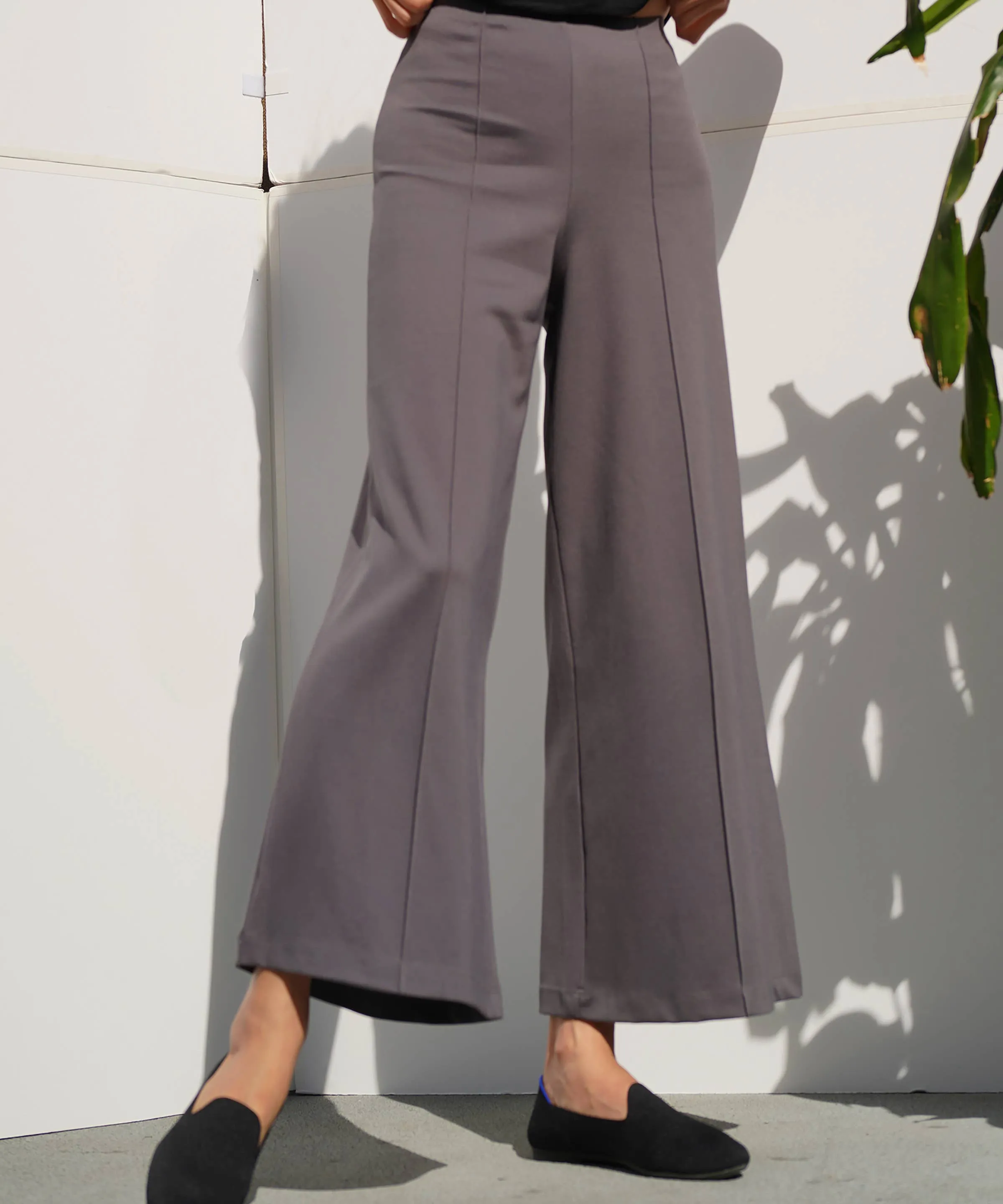 Ponte Wide Leg Ankle Length Pant