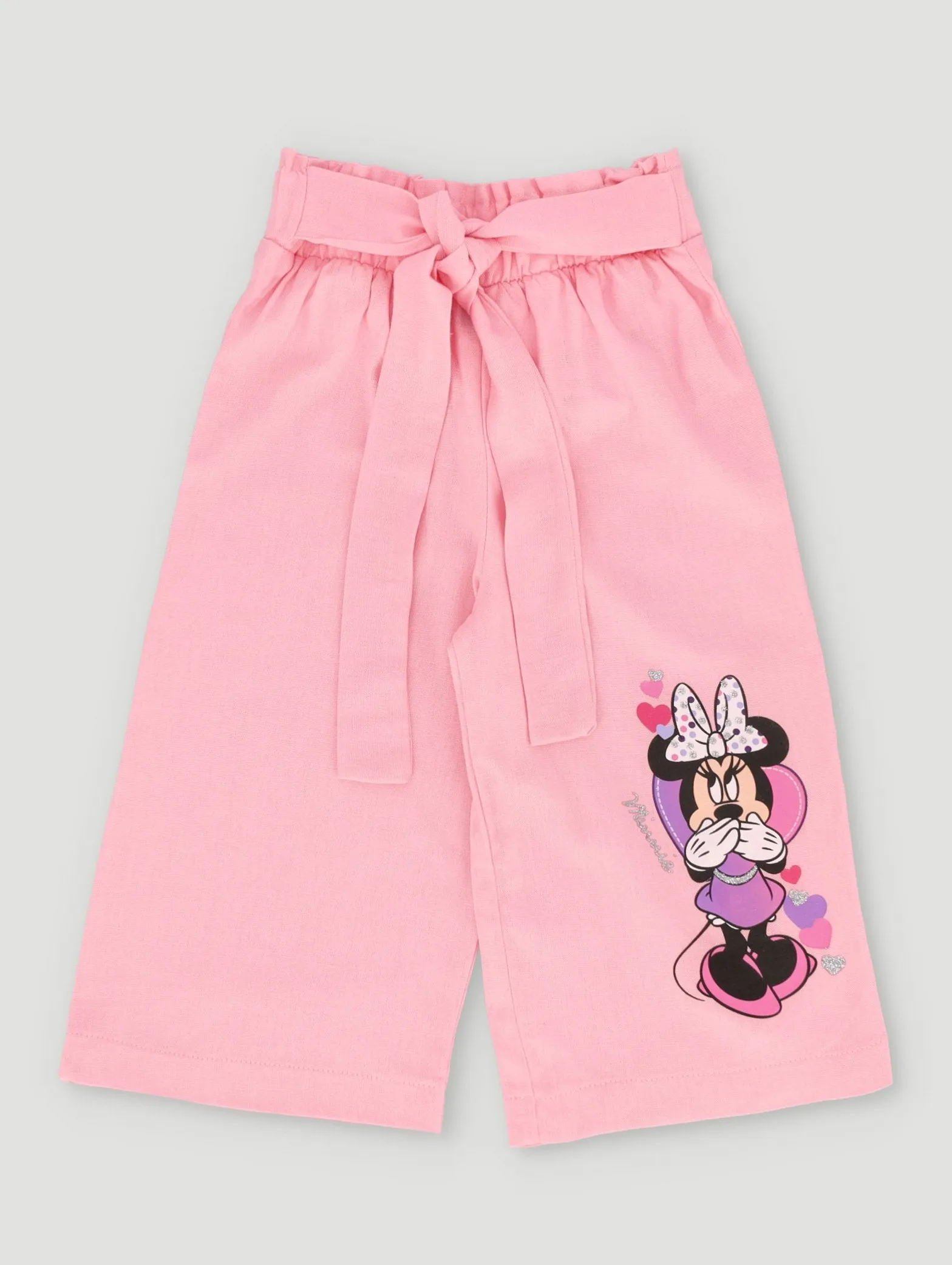 Pre-Girls Minnie Paperbag Culotte Pants - Pink