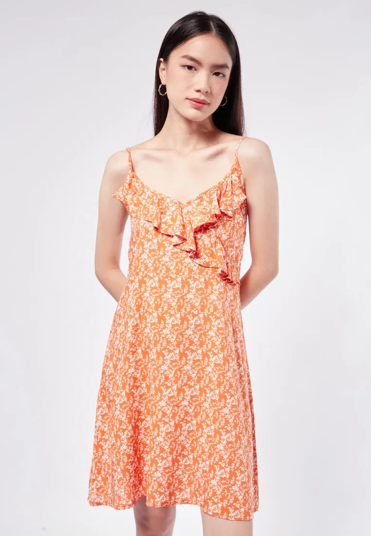 Printed Mini Wrap Dress