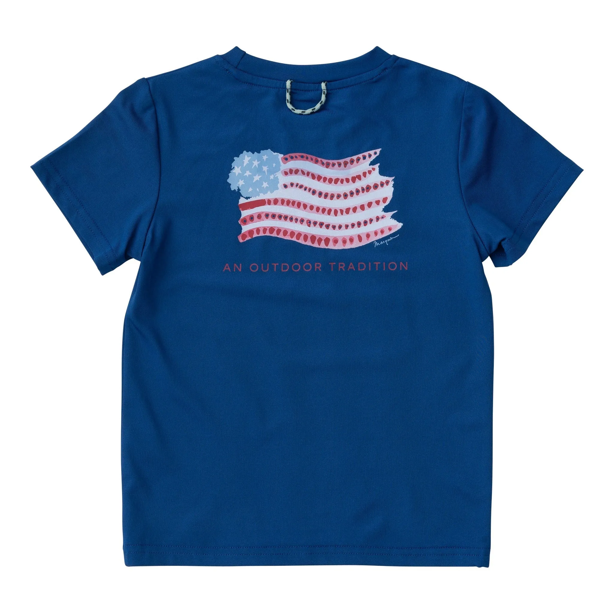 Pro Performance Fishing Tee USA flag