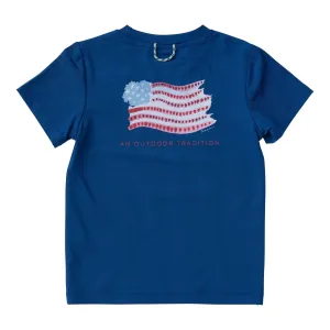 Pro Performance Fishing Tee USA flag