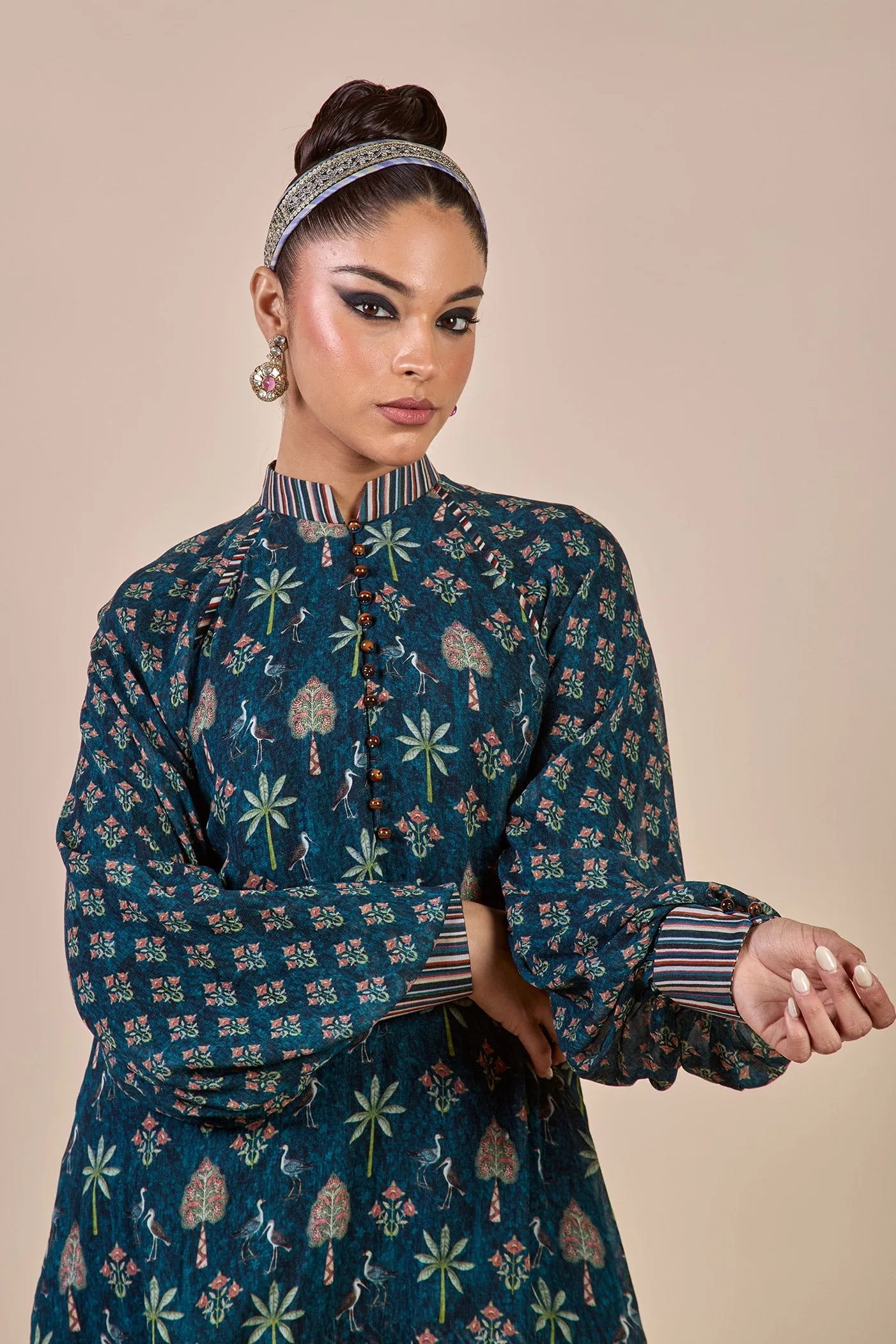 Prussian Blue Long Top