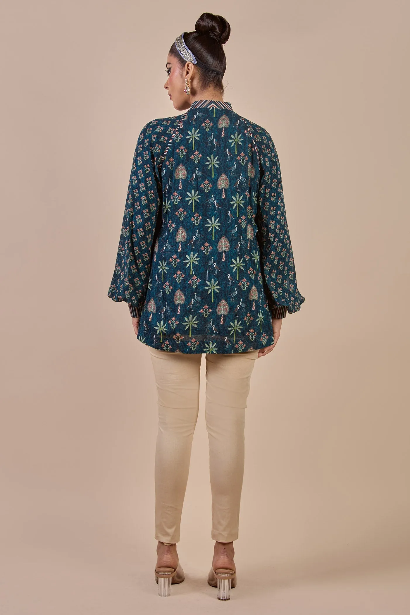 Prussian Blue Long Top