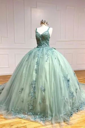 Quinceanera Dresses Ball Gown Straps Sweetheart Quinceanera Dresses with Applique