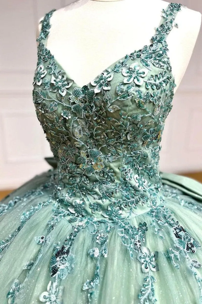 Quinceanera Dresses Ball Gown Straps Sweetheart Quinceanera Dresses with Applique