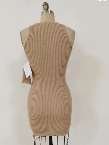 Racer Front Bodycon Mini Dress