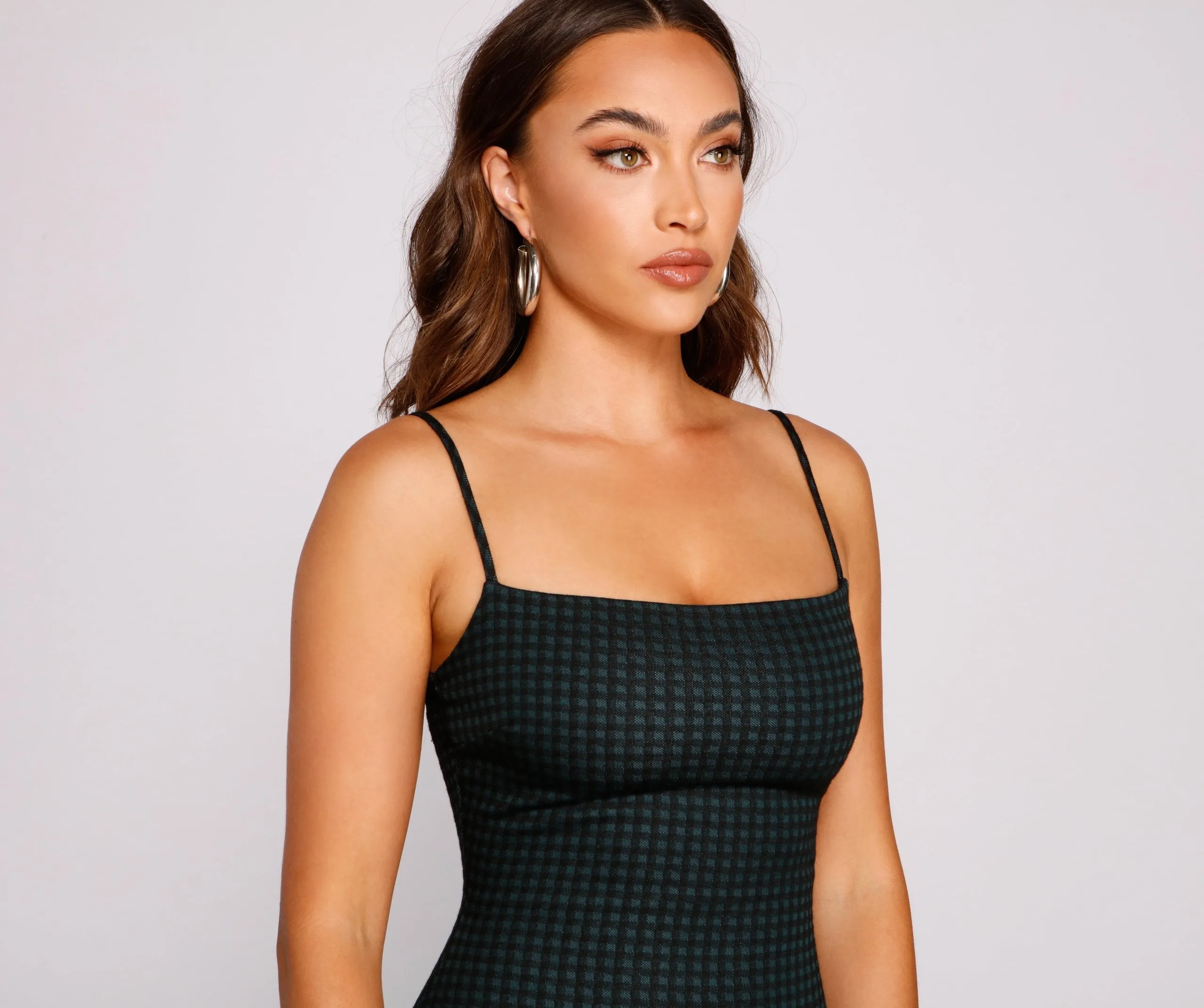 Raising The Bar Charming Plaid Mini Dress