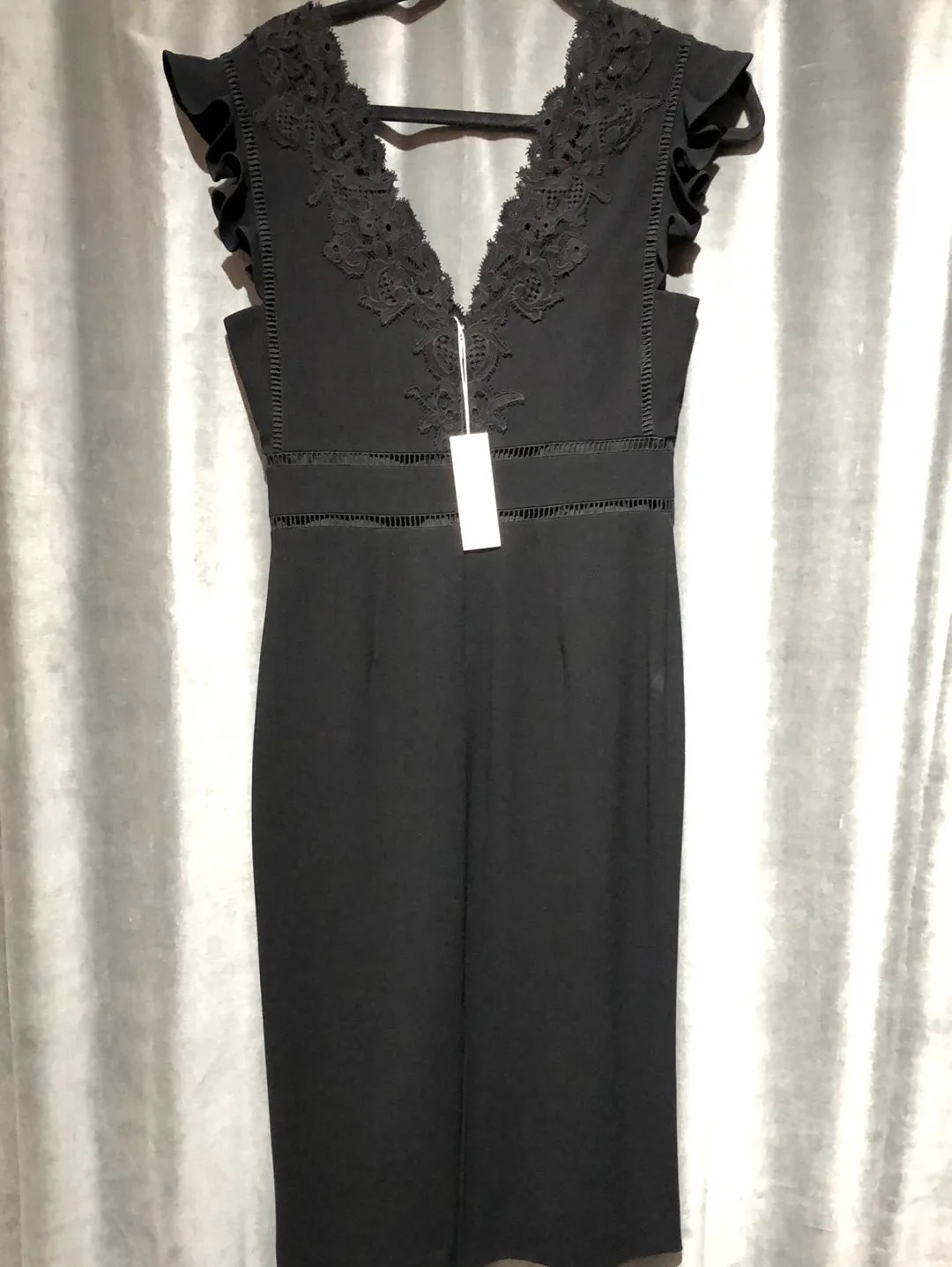 Rebecca Taylor Black Sleeveless Straight V-Neck Dress