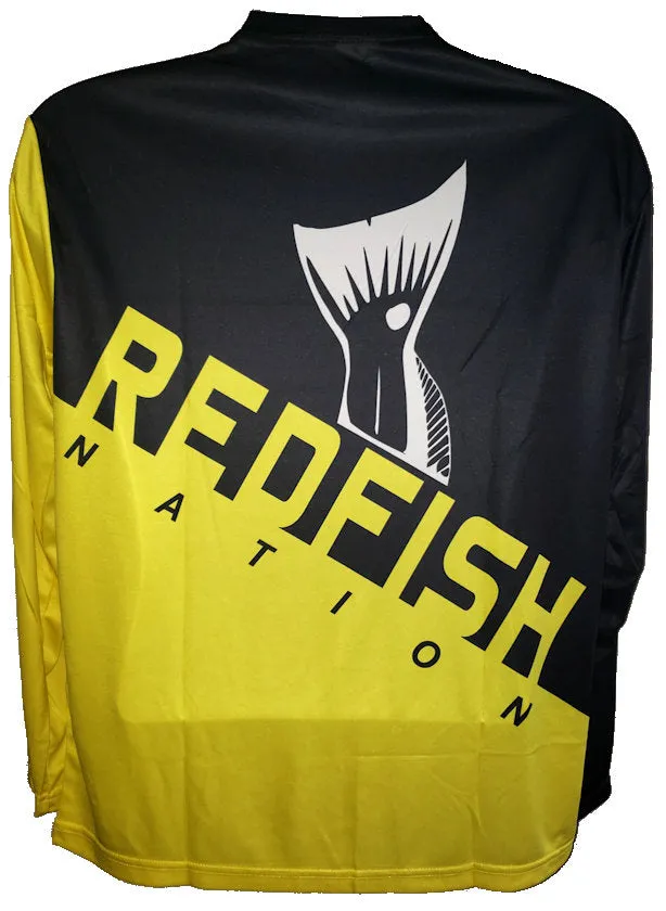 Redfish Nation Performance Yellow and Black Design