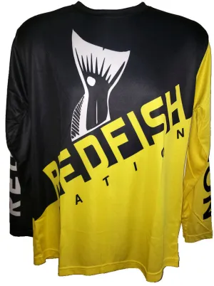 Redfish Nation Performance Yellow and Black Design