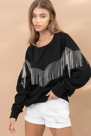 Rhinestone Party Top