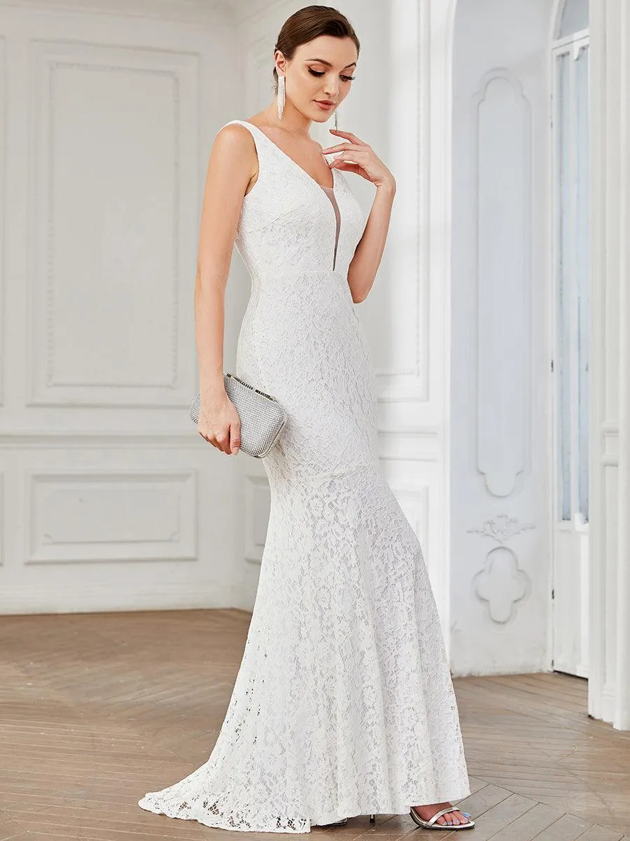 Robes de Soirée Sirène Sexy Ajustées en Dentelle pour la Fête(Vente finale)