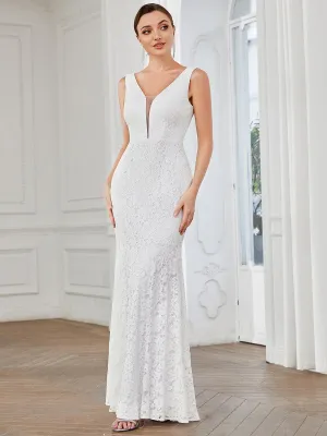Robes de Soirée Sirène Sexy Ajustées en Dentelle pour la Fête(Vente finale)