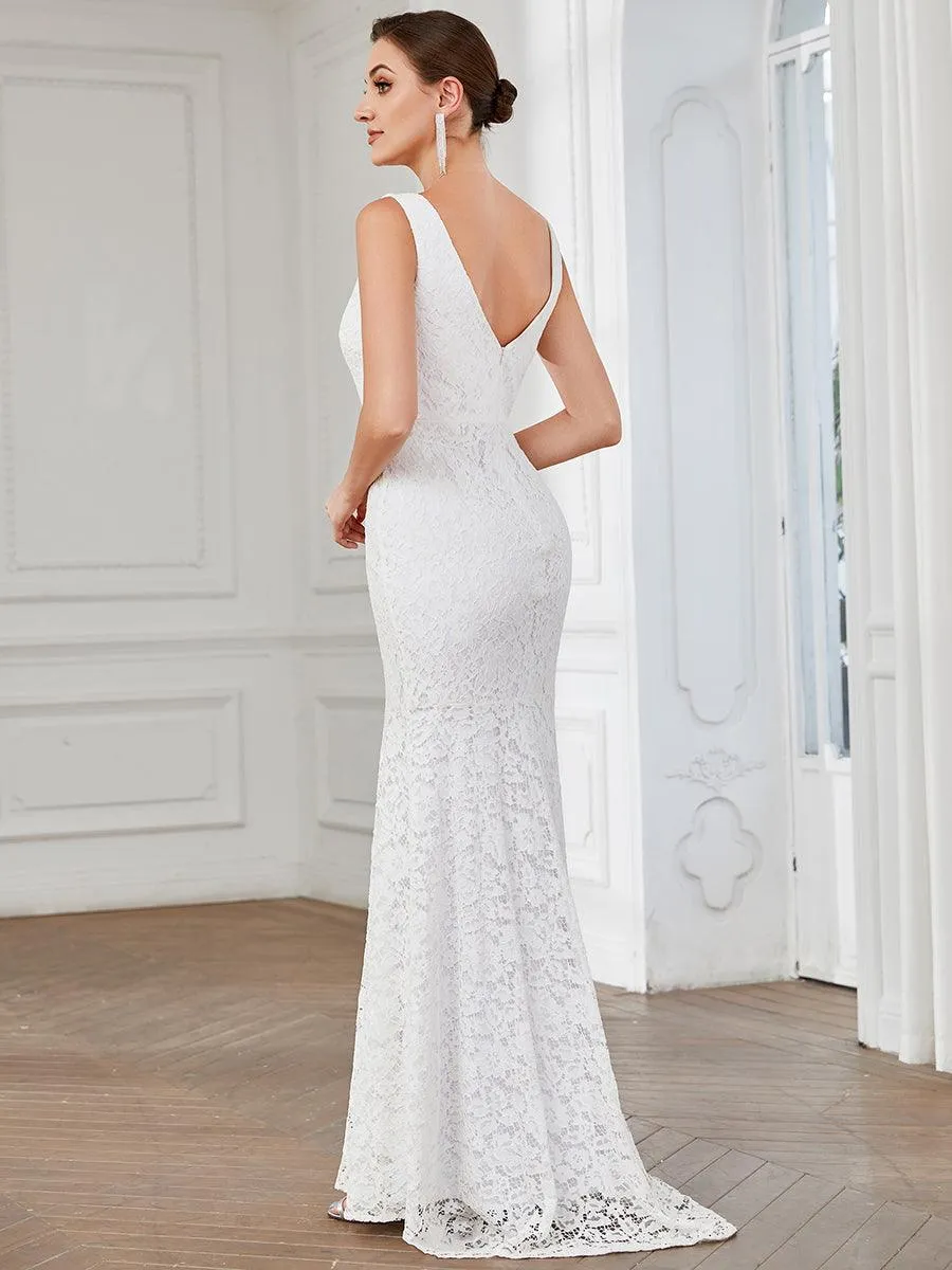 Robes de Soirée Sirène Sexy Ajustées en Dentelle pour la Fête(Vente finale)