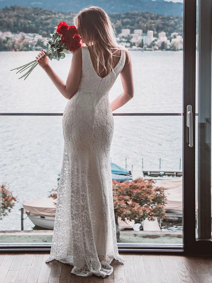Robes de Soirée Sirène Sexy Ajustées en Dentelle pour la Fête(Vente finale)