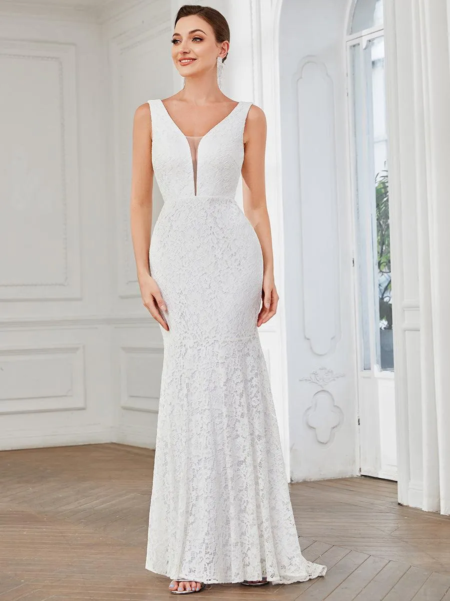 Robes de Soirée Sirène Sexy Ajustées en Dentelle pour la Fête(Vente finale)