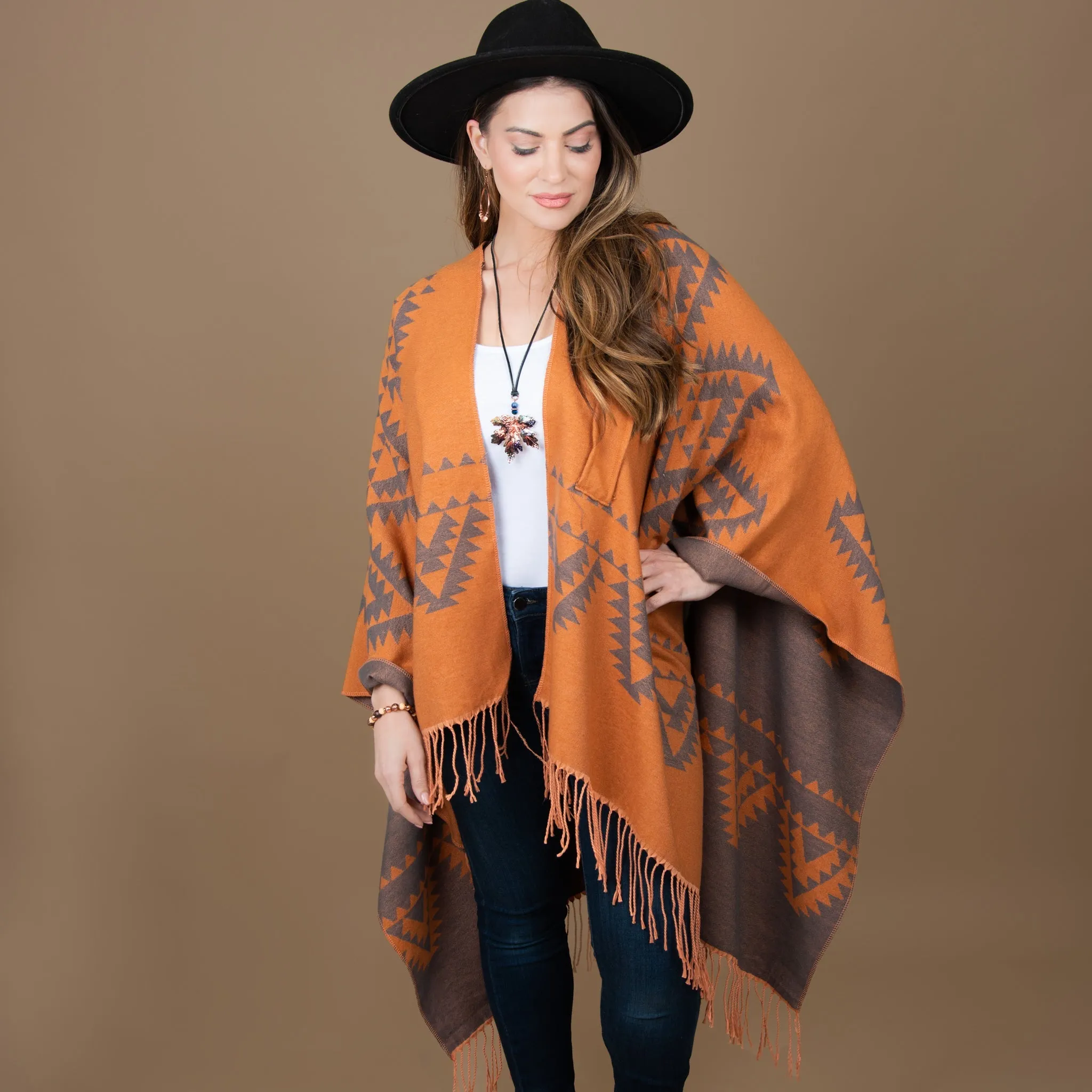 Rumi Reversible Aztec Wrap