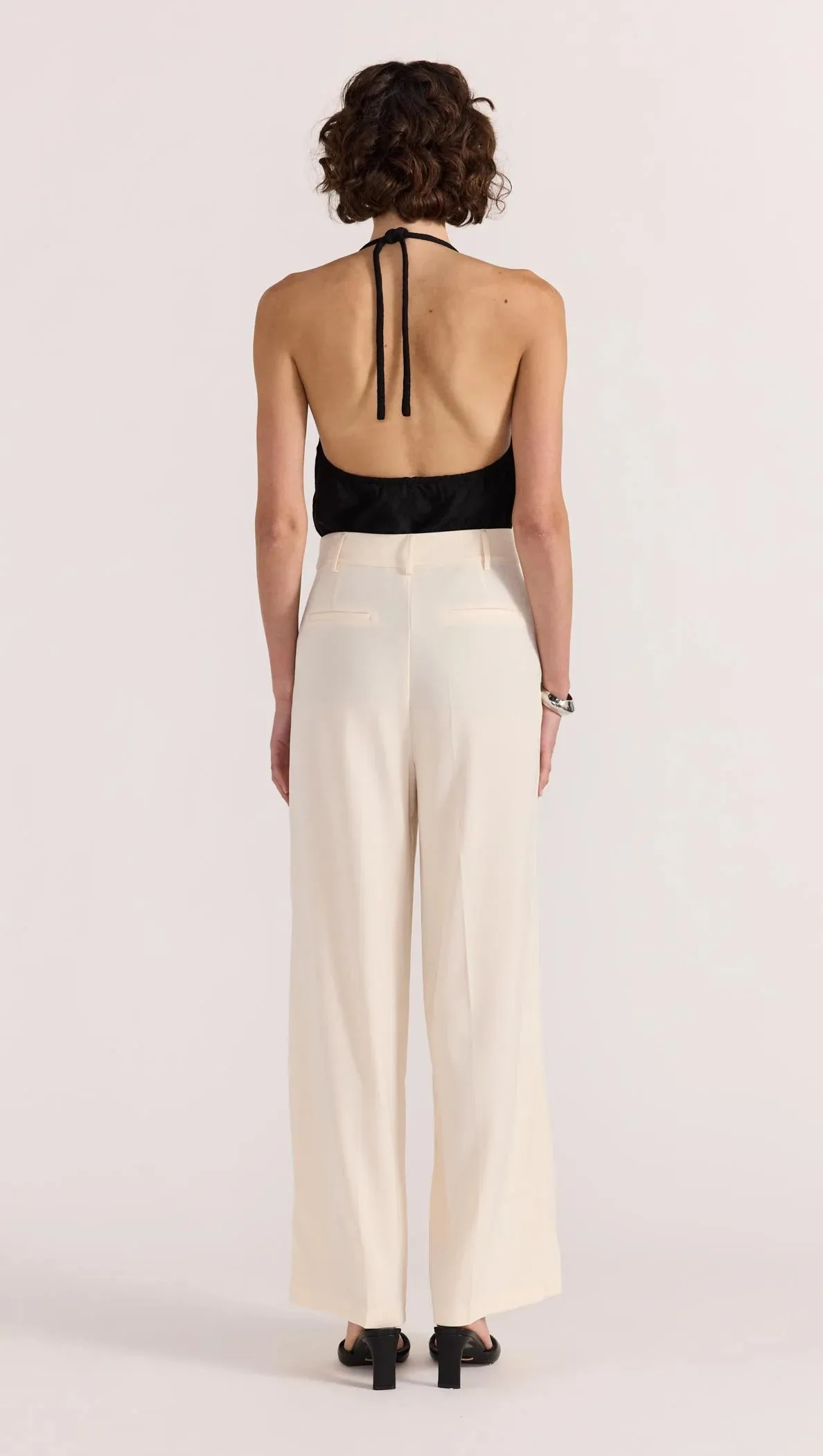 Sabine Wide Leg Pants - Cream