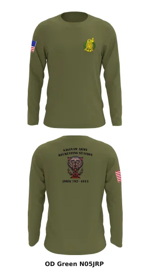 Saginaw Army Recruiting Center Store 1 Core Men's LS Performance Tee - N05JRP