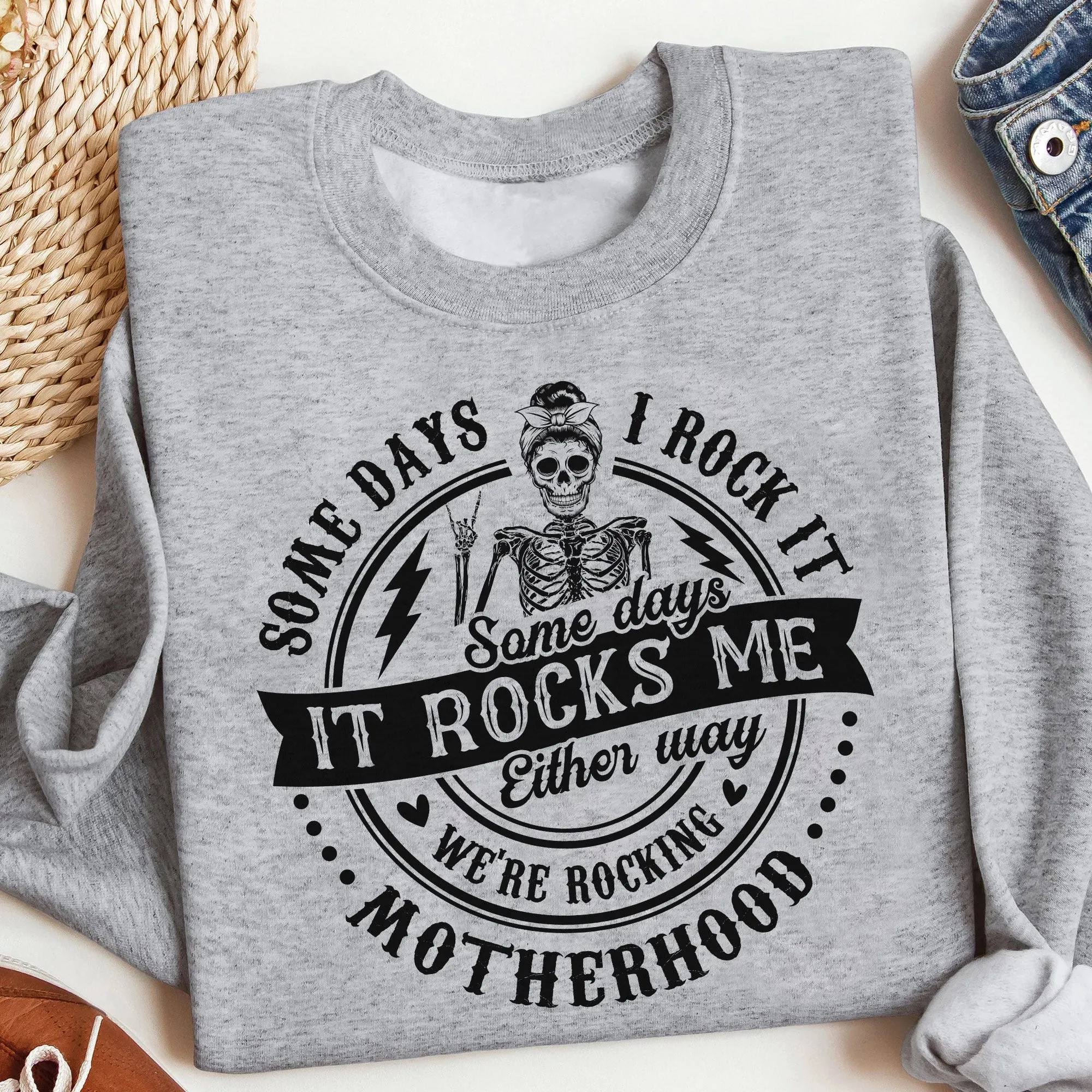 Sandjest Mom T-Shirt We??re Rocking Motherhood Gift for Mother Mommy Mama
