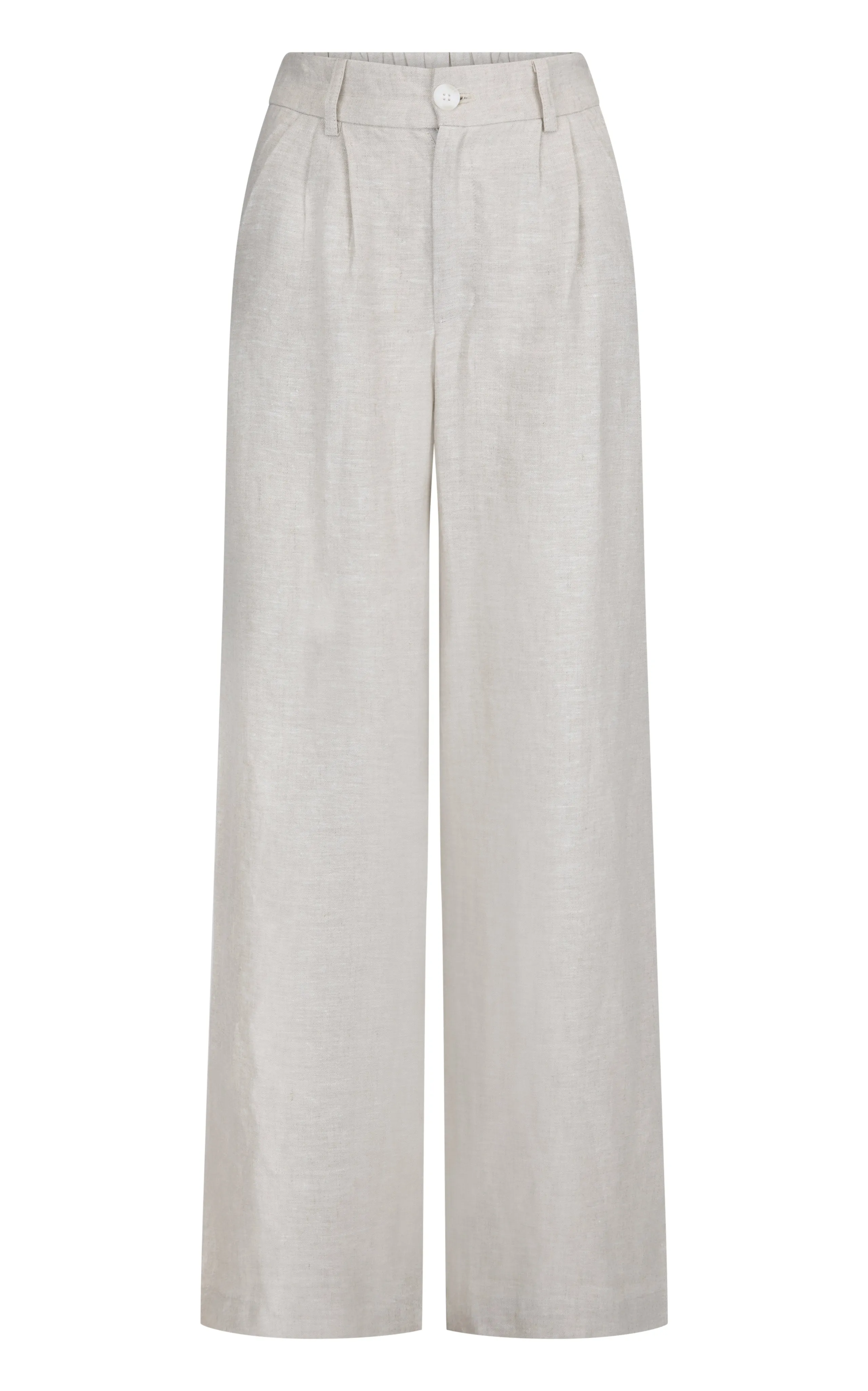 SAWYER WIDE LEG LINEN PANT - NATURAL