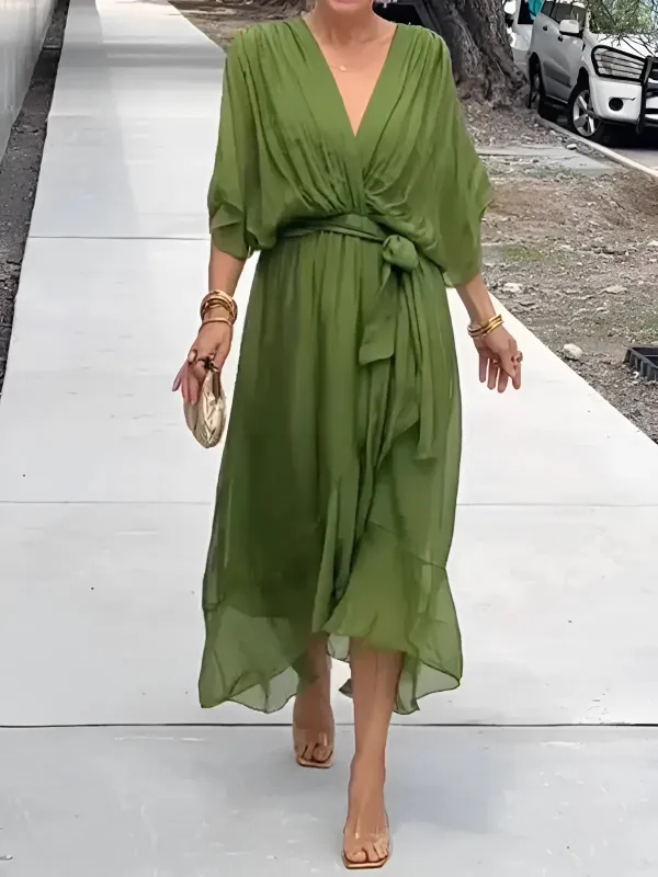 Seraphina™ Timeless Wrap Midi Dress