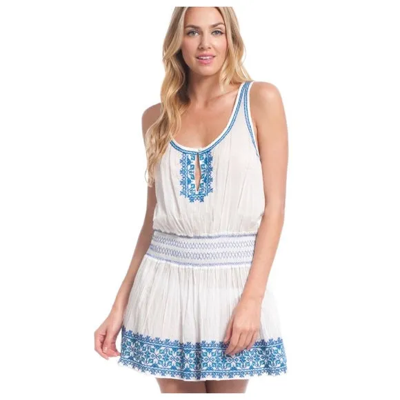 Shoshanna Sleeveless Embroidered Cover Up