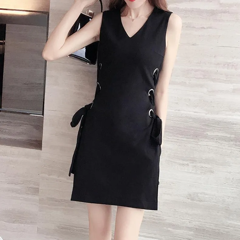 Side Ribbon Sleeves Dress SD00150