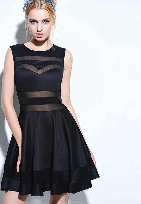Sisjuly Party Dresses Women Sleeveless Lace Mini Dresses
