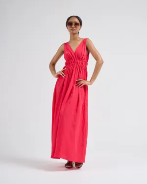 sleeveless long dress