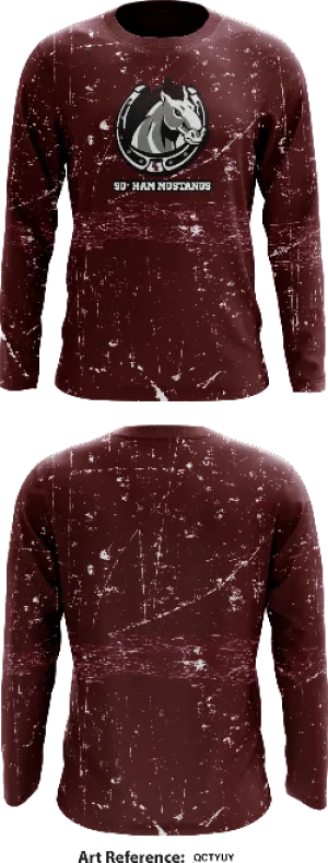 SO’ HAM MUSTANGS Store 1 Core Men's LS Performance Tee - qCtyuy