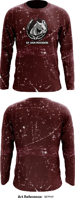SO’ HAM MUSTANGS Store 1 Core Men's LS Performance Tee - qCtyuy