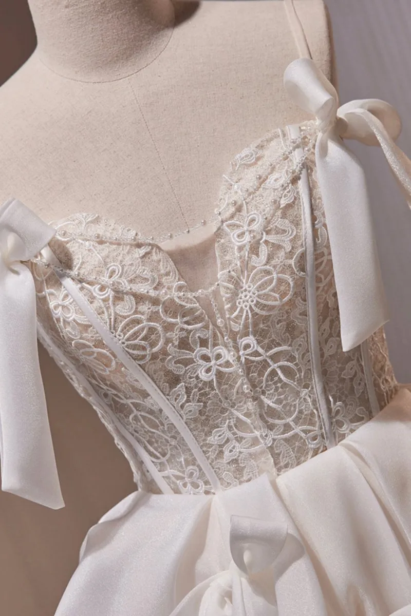 Spaghetti Strap Lace Short Party Dresses