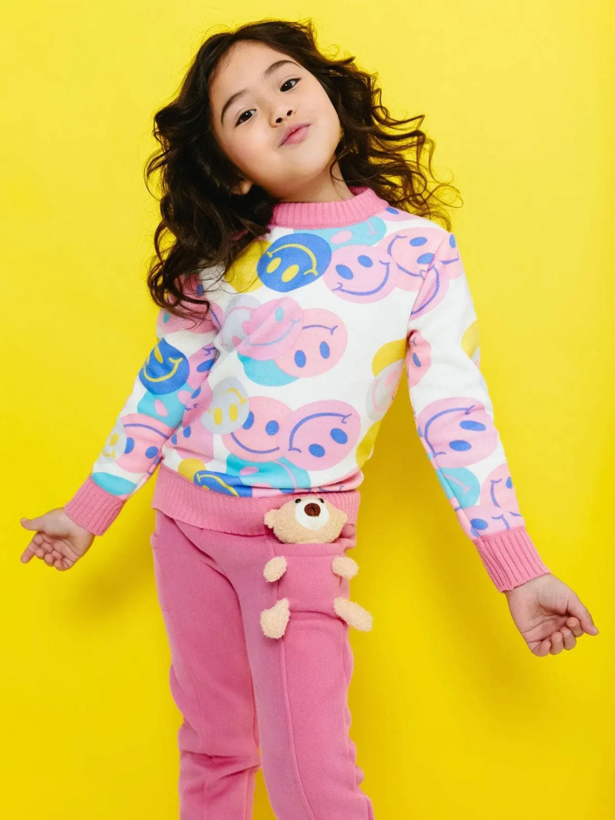 Spread Happiness Smiley Face Pullover Sweater