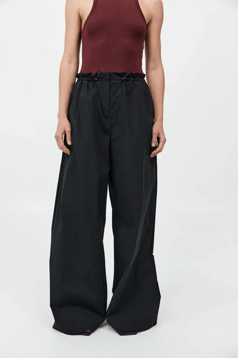 St. Agni Petit Paperbag Waist Pants - Black