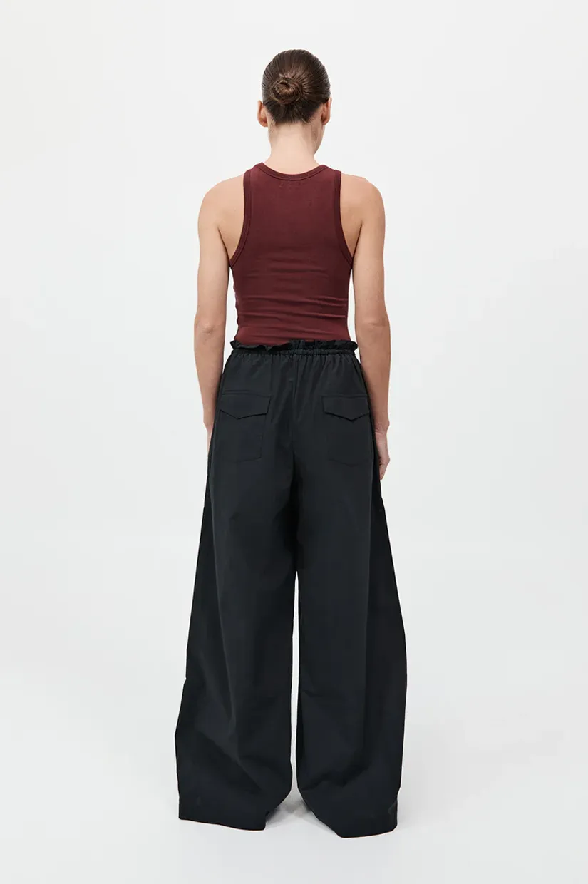 St. Agni Petit Paperbag Waist Pants - Black