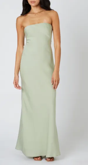Strapless Bias Maxi Dress