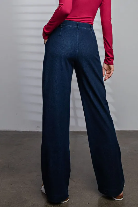 Stretch Wide Leg Pants