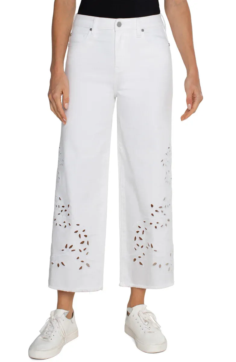 STRIDE HIGH RISE WIDE LEG W FRAY