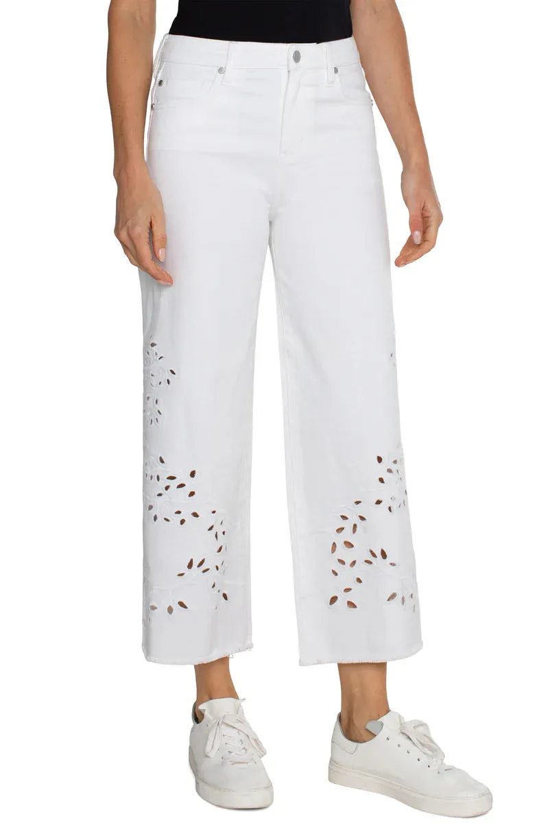 STRIDE HIGH RISE WIDE LEG W FRAY