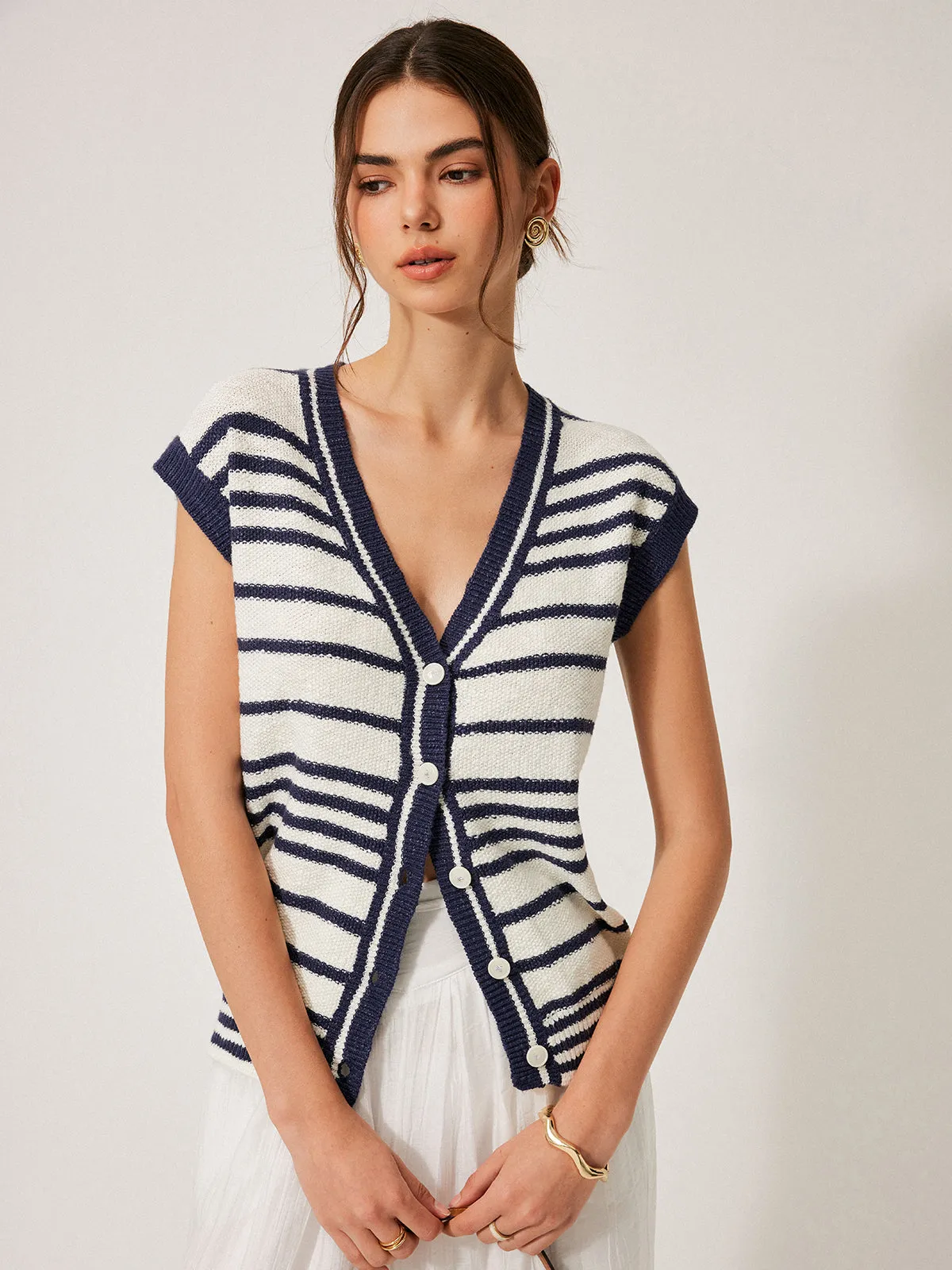 Striped Knit Cardigan
