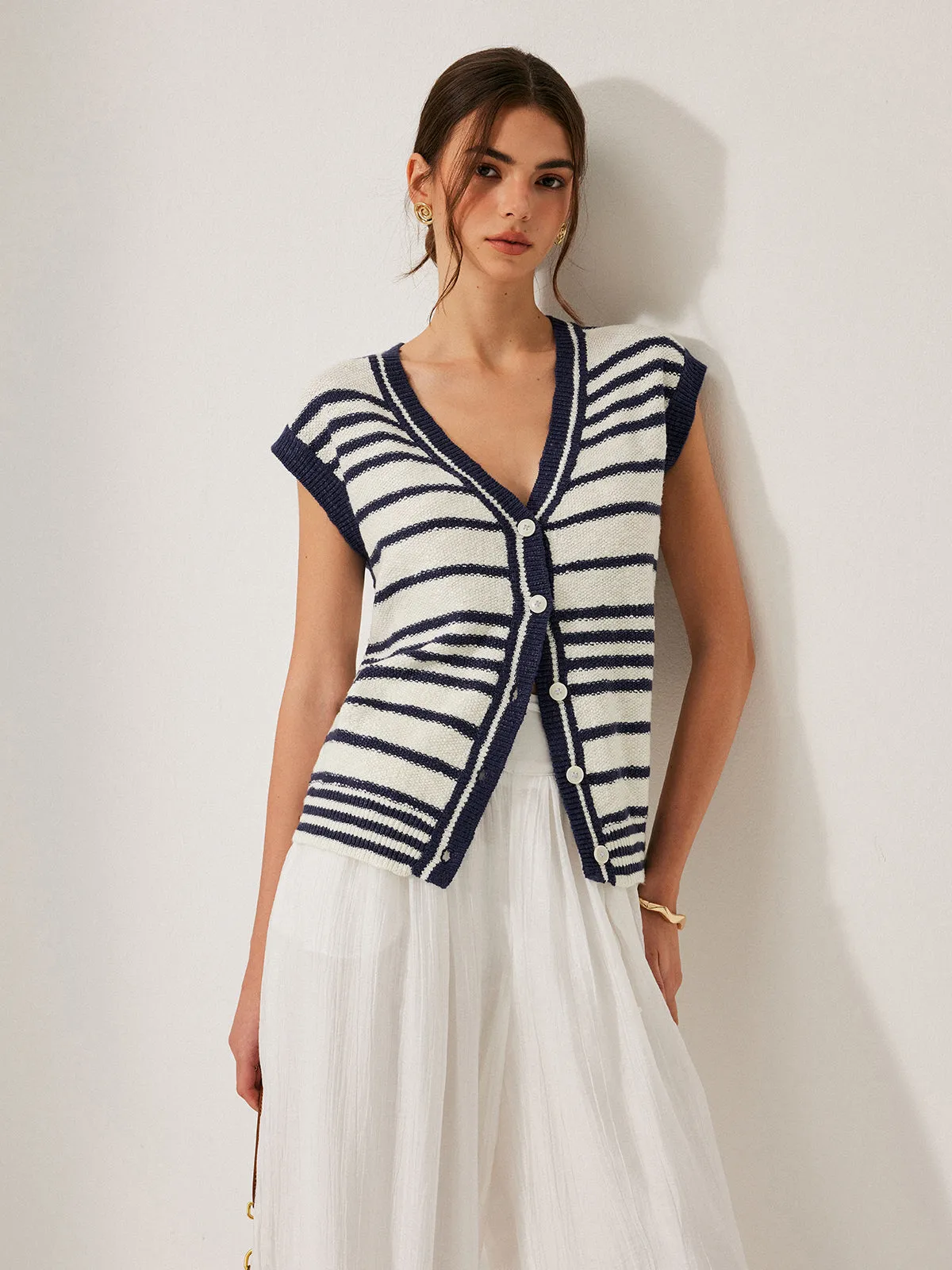 Striped Knit Cardigan