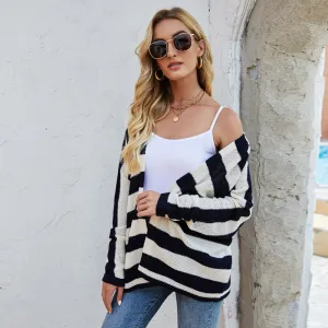 Striped Knit Cardigan