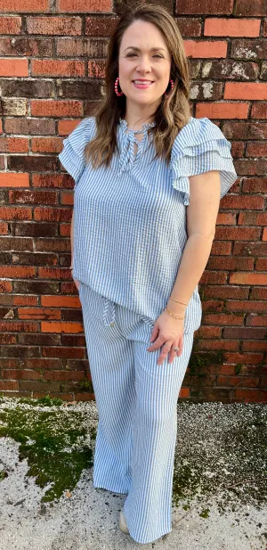 Striped Wide Leg Pants